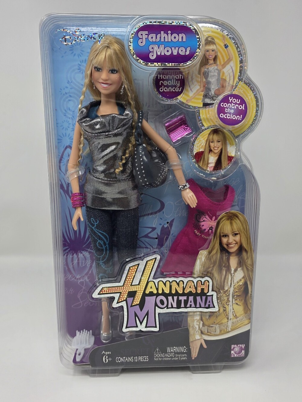 Vintage 2008 Disney Hannah Montana Fashion Moves 13pc Doll HTF NIP